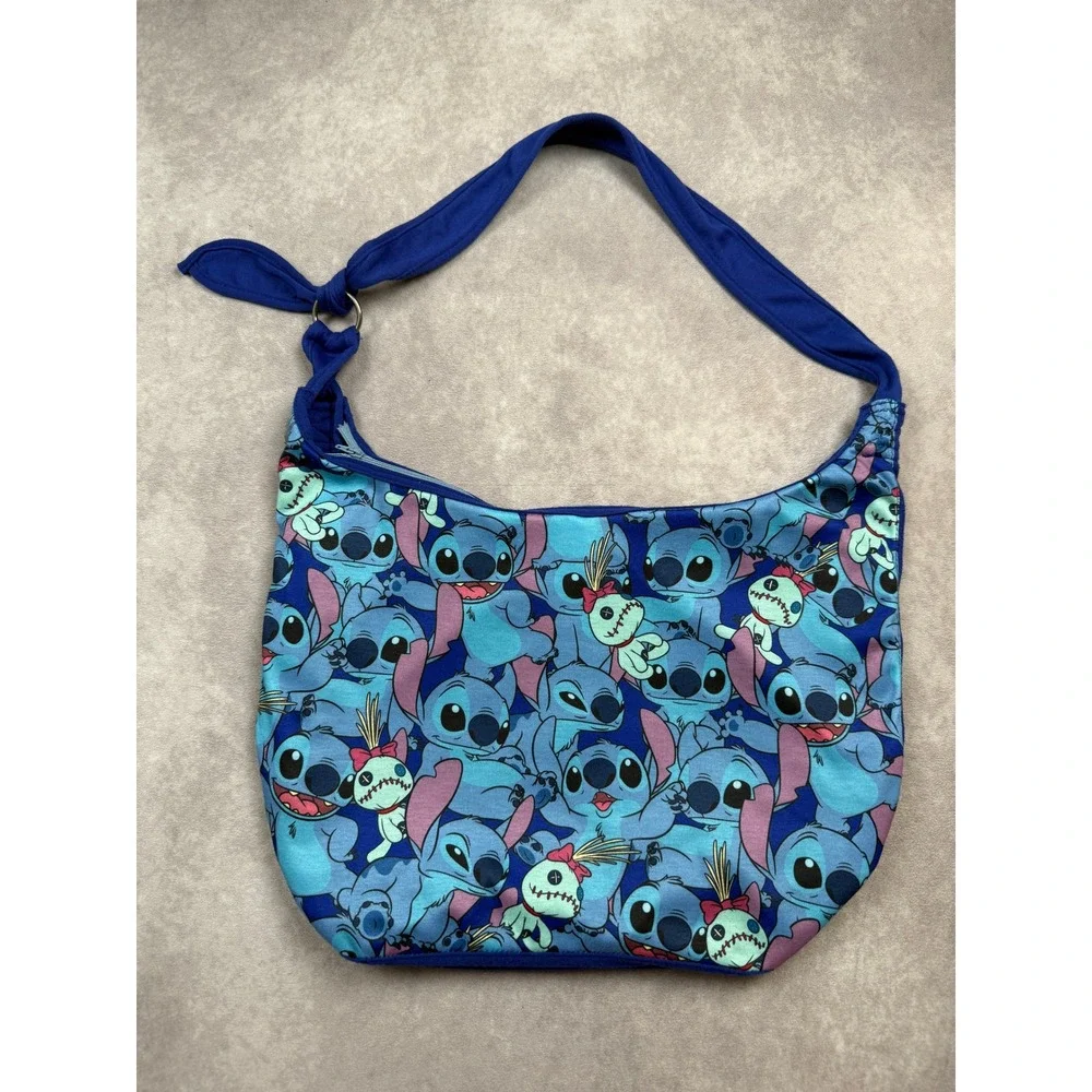 Disney Loungefly Lilo and Stitch Scrump Hobo Shoulder Bag Blue Summer Fun Trip